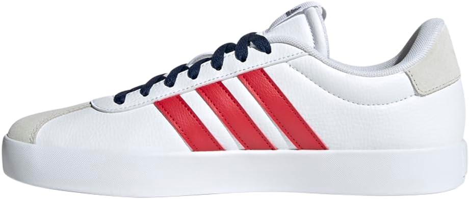 imageadidas Mens VL Court 30 ShoeWhiteBetter ScarletTeam Navy Blue