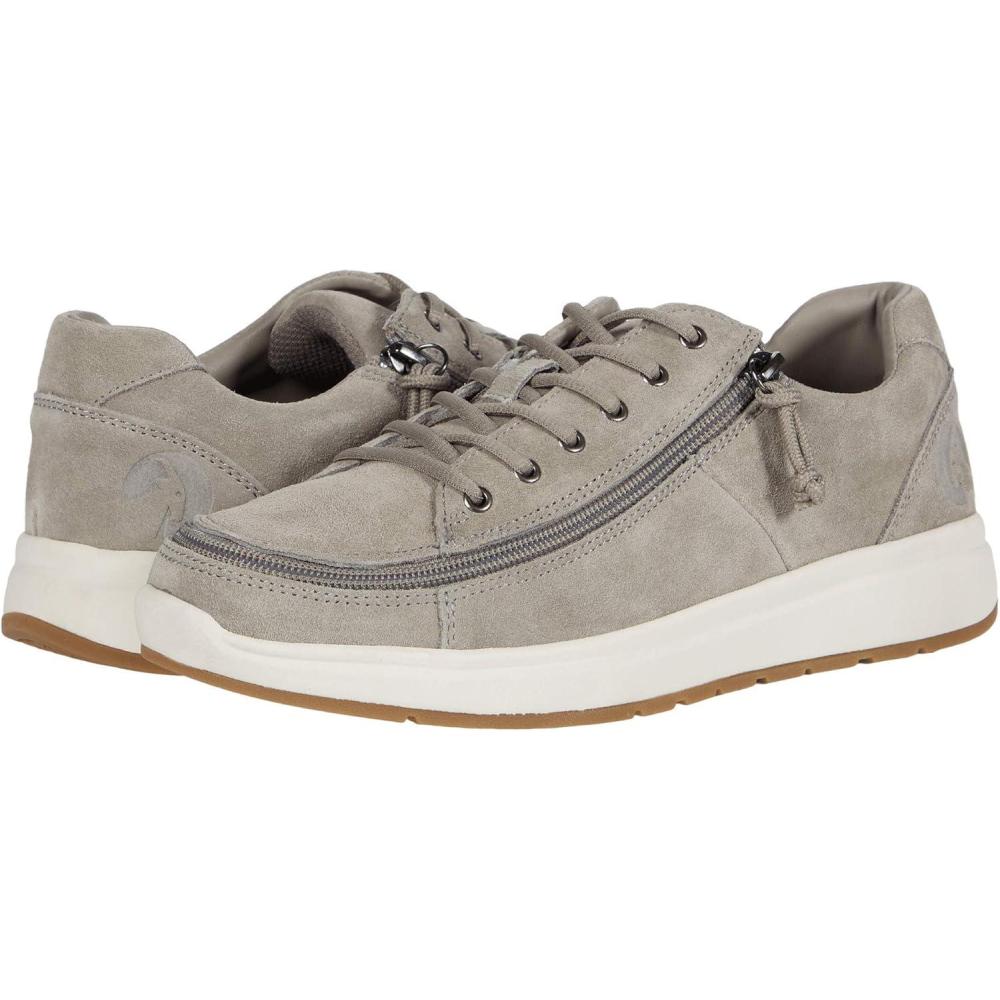 imageBILLY Footwear Comfort Suede Lo for Women  Laceup Style Lightweight and Zip Around Closure Modern SneakersGrey