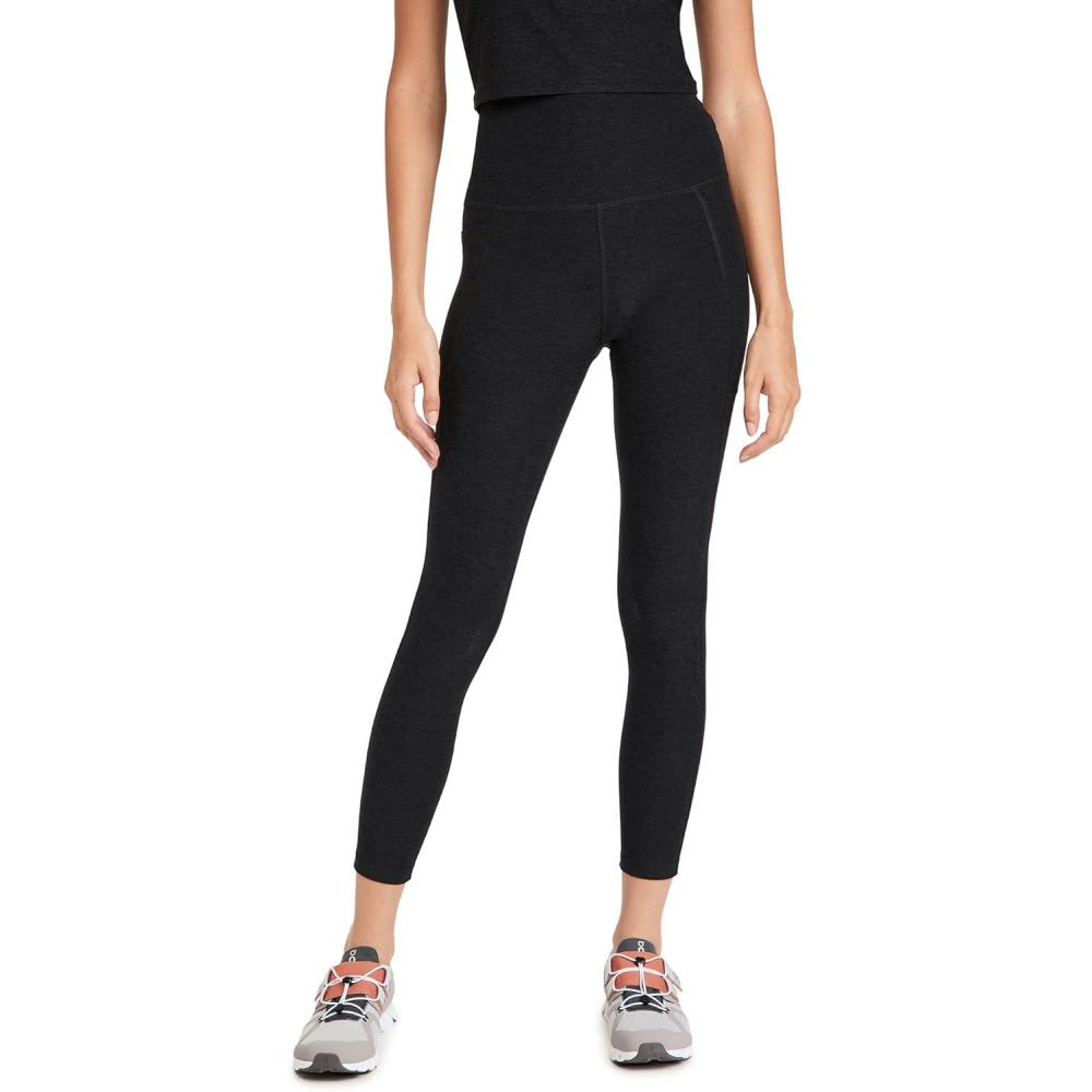 imageBeyond Yoga Womens Spacedye Out of Pocket HighWaisted Midi LeggingDarkest Night