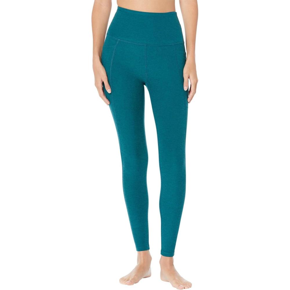 imageBeyond Yoga Womens Spacedye Out of Pocket HighWaisted Midi LeggingDeep Sea Heather