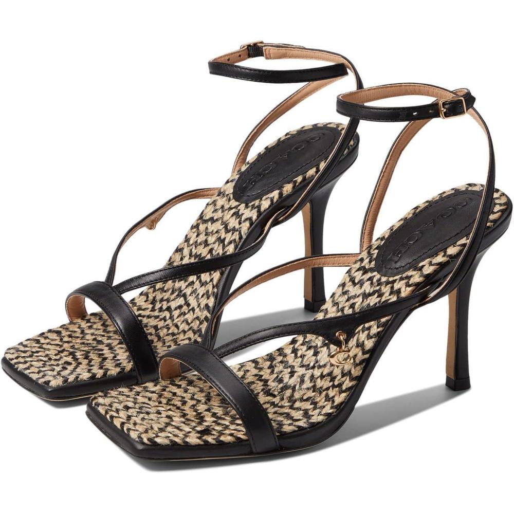 imageCOACH Kaia Leather Sandal Black 95 B M