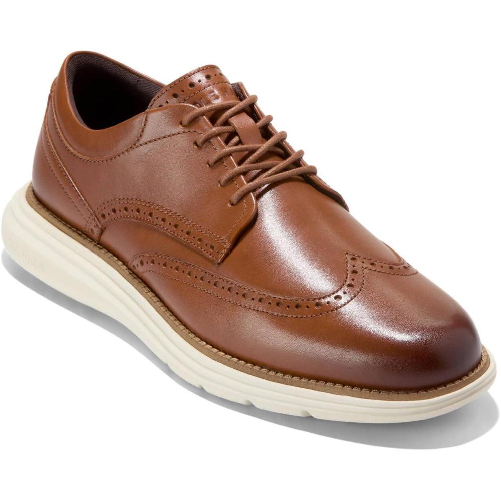 imageCole Haan Mens Grand Ultra Wing Tip OxfordsBritish Tan