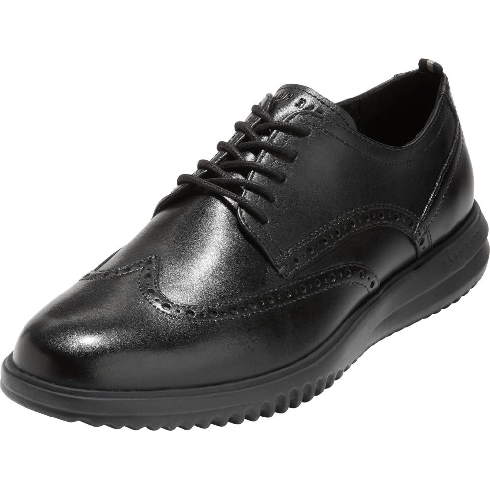 imageCole Haan Mens Great Jones Wingtip OxfordBlack LeatherBlack