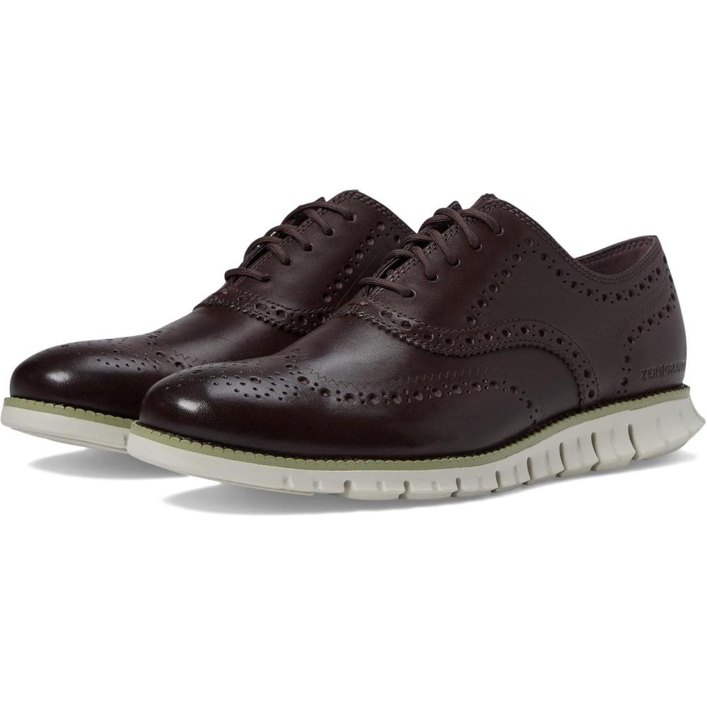 imageCole Haan Mens Great Jones Wingtip OxfordChestnut Dark Chocolate Gold Fusion