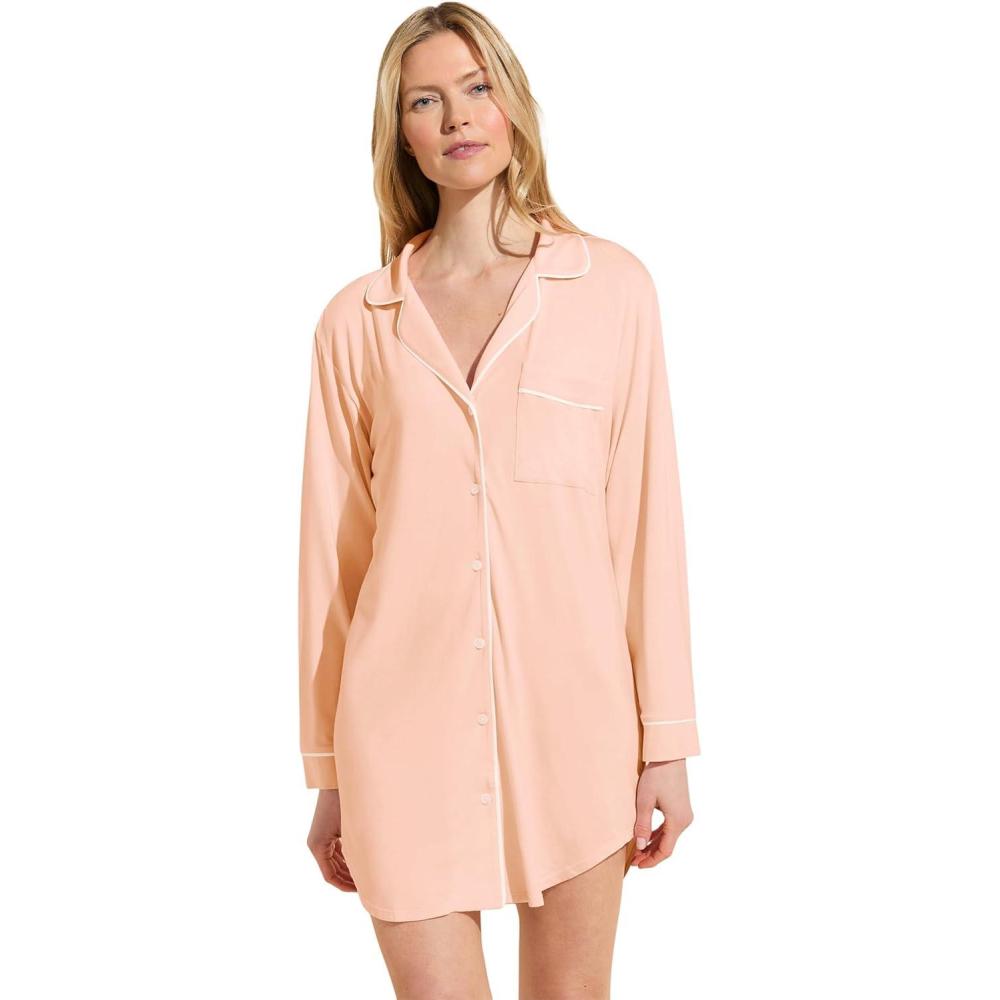 imageEberjey Gisele Classic Womens Pajama SleepshirtPetal Pink