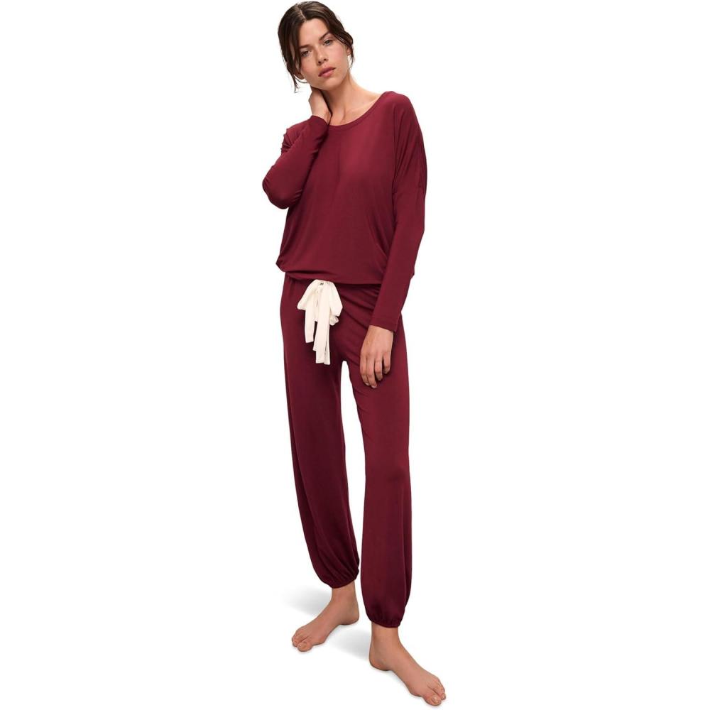imageEberjey Gisele Slouchy SetCabernetIvory