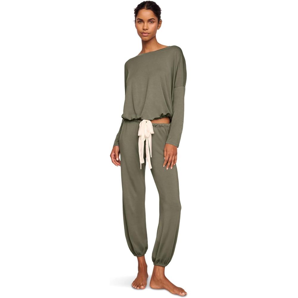 imageEberjey Gisele Slouchy SetSmokey OliveIvory