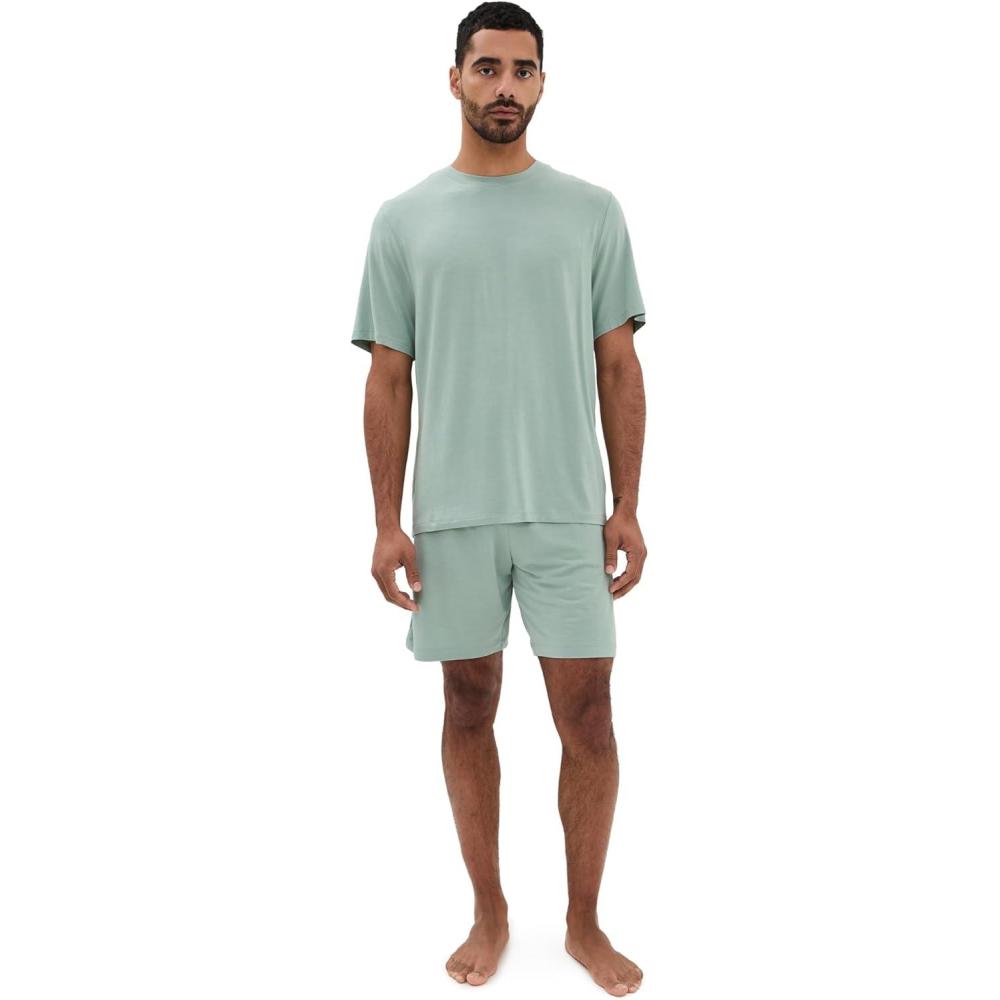 imageEberjey Mens William Modal Long PJ SetEucalyptus