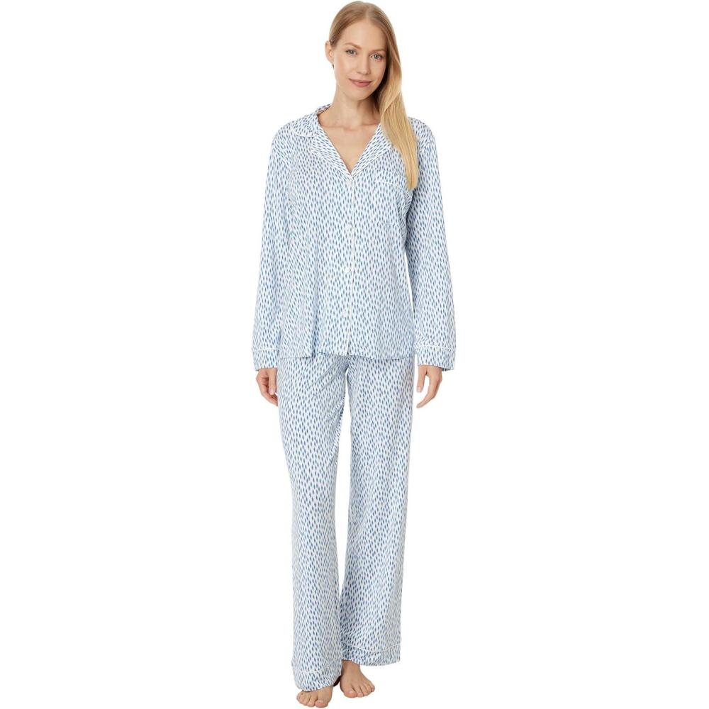 imageEberjey Womens Gisele Printed Long PJ SetDouble Diamond Denim