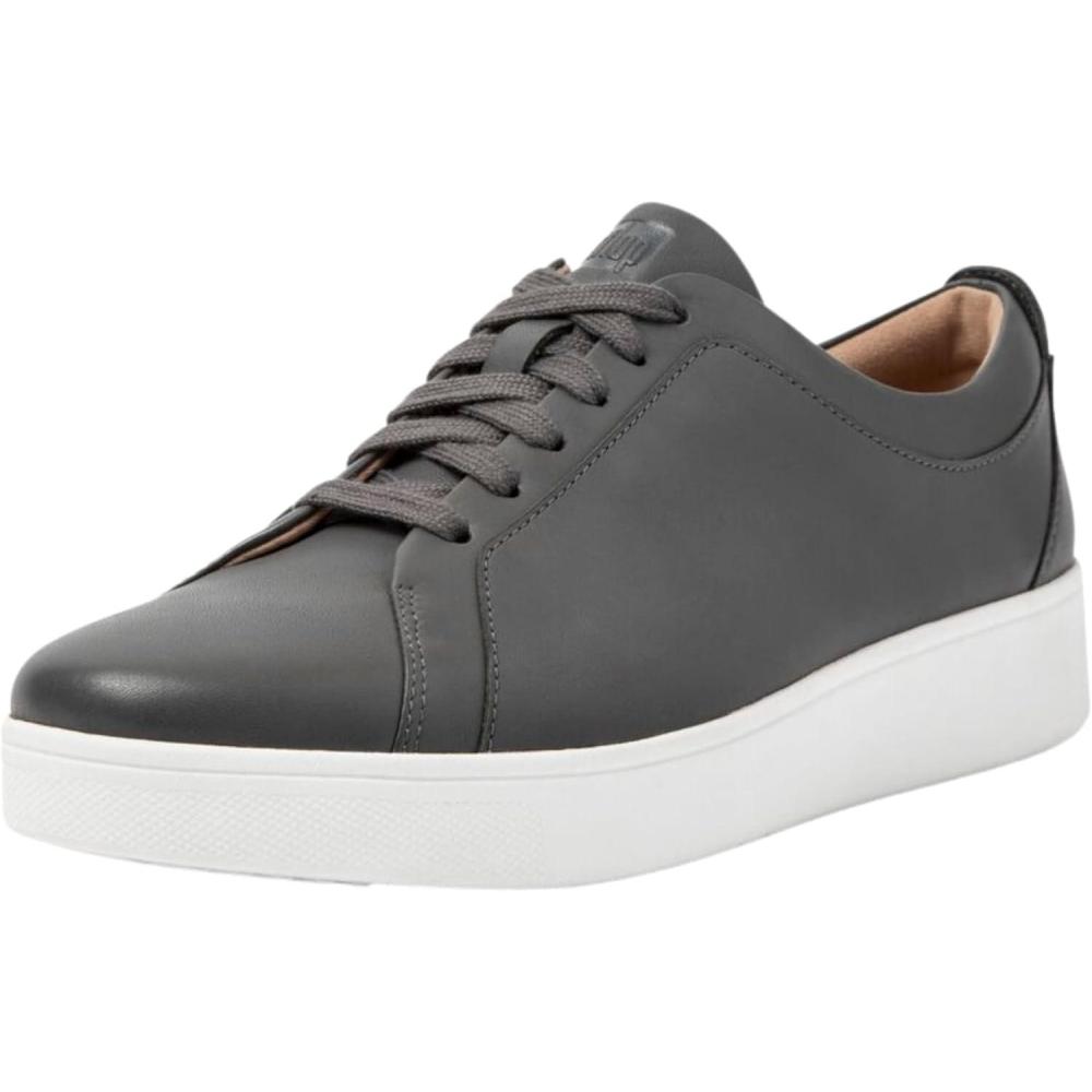 imageFitFlop Rally Leather SneakersDark Grey