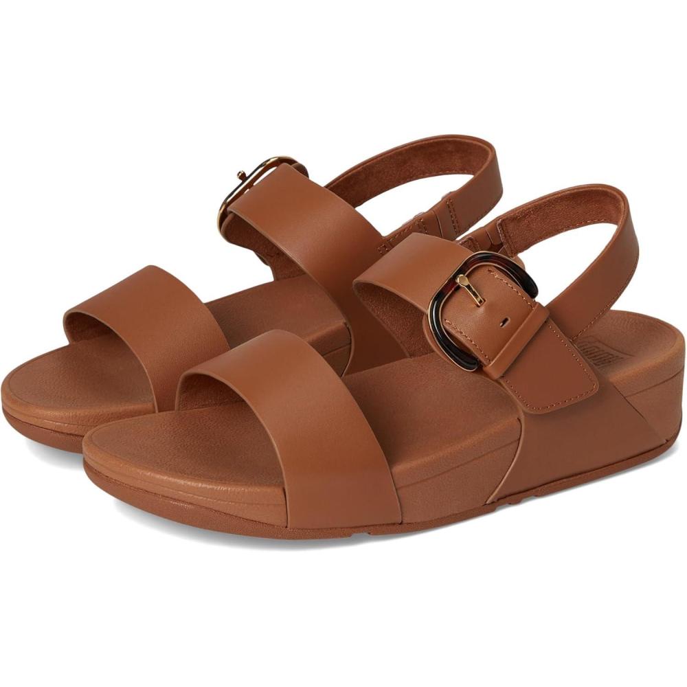 imageFitFlop womens Lulu Adjustable Leather Backstrap SandalsDeep Tan