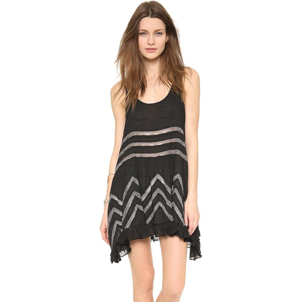 imageFree People Voile Trapeze SlipBlack Combo