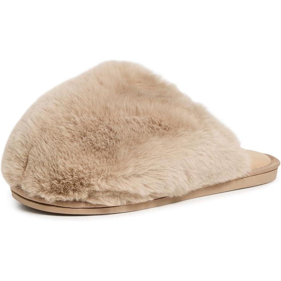 imageFree People Womens Snowball SlippersTaupe Faux Fur