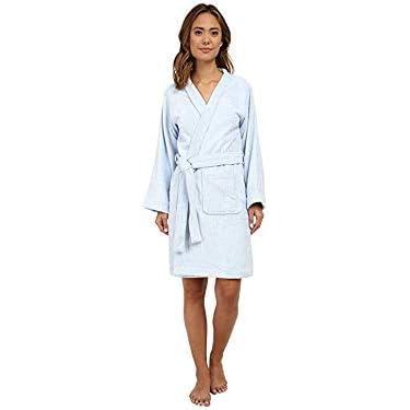 imageLauren Ralph Lauren Greenwich Woven Terry Robe  Robe for Women  Front Patch Pockets  LongSleeveEstate Blue
