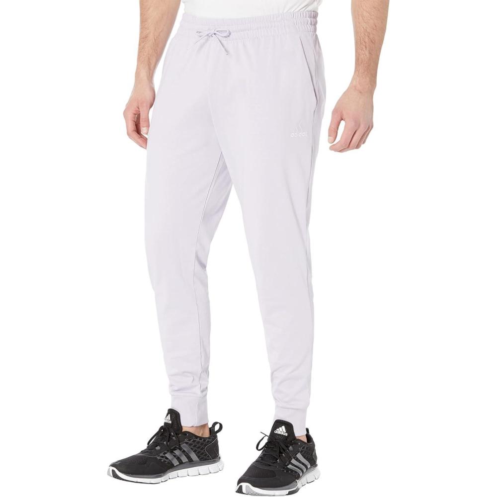 imageadidas Mens Big ampamp Tall Essentials Single Jersey Tapered Cuff PantsSilver Dawn