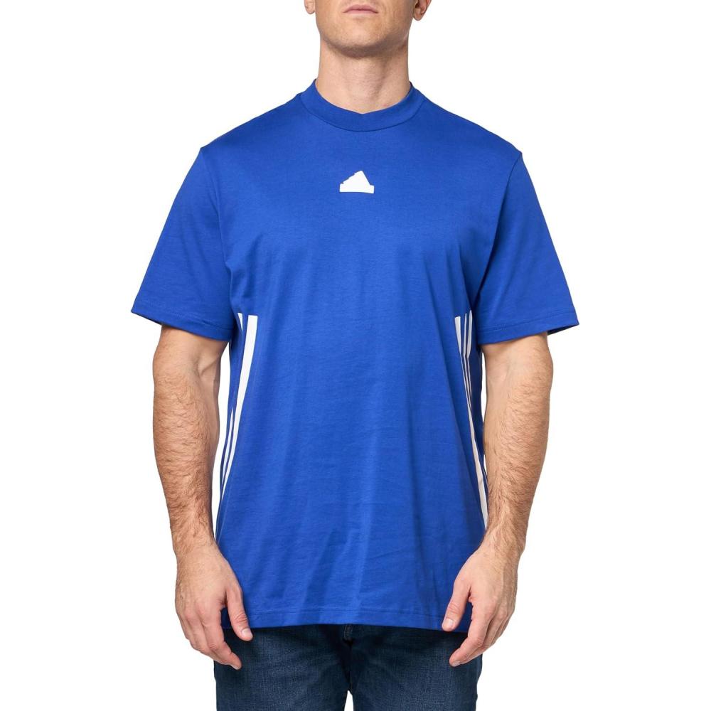 imageadidas Mens Future Icon 3 Stripes TShirtSemi Lucid Blue