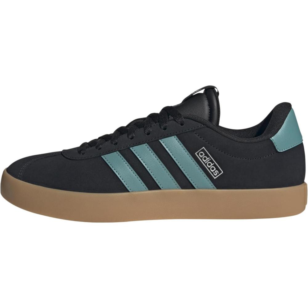 imageadidas Mens VL Court 30 ShoeBlackPowder TealSilver Metallic