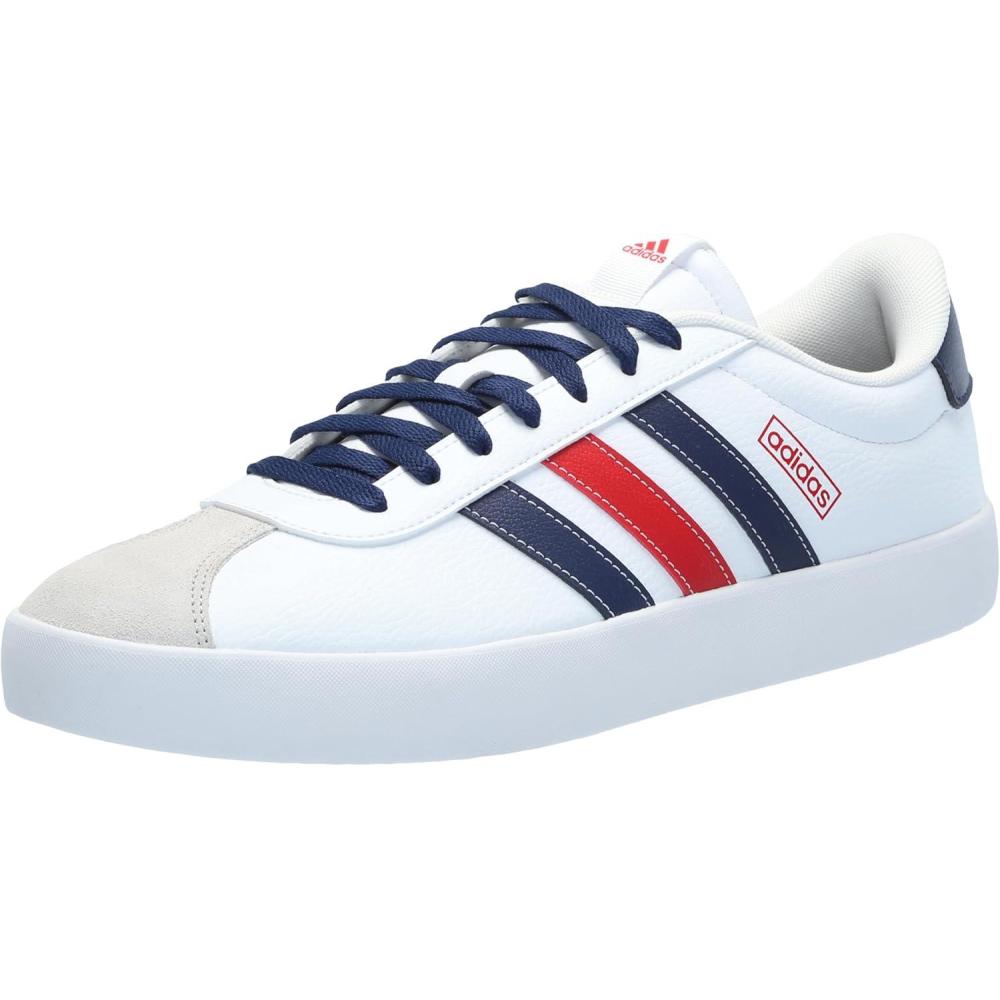 imageadidas Mens VL Court 30 ShoeWhiteTeam Navy BlueBetter Scarlet