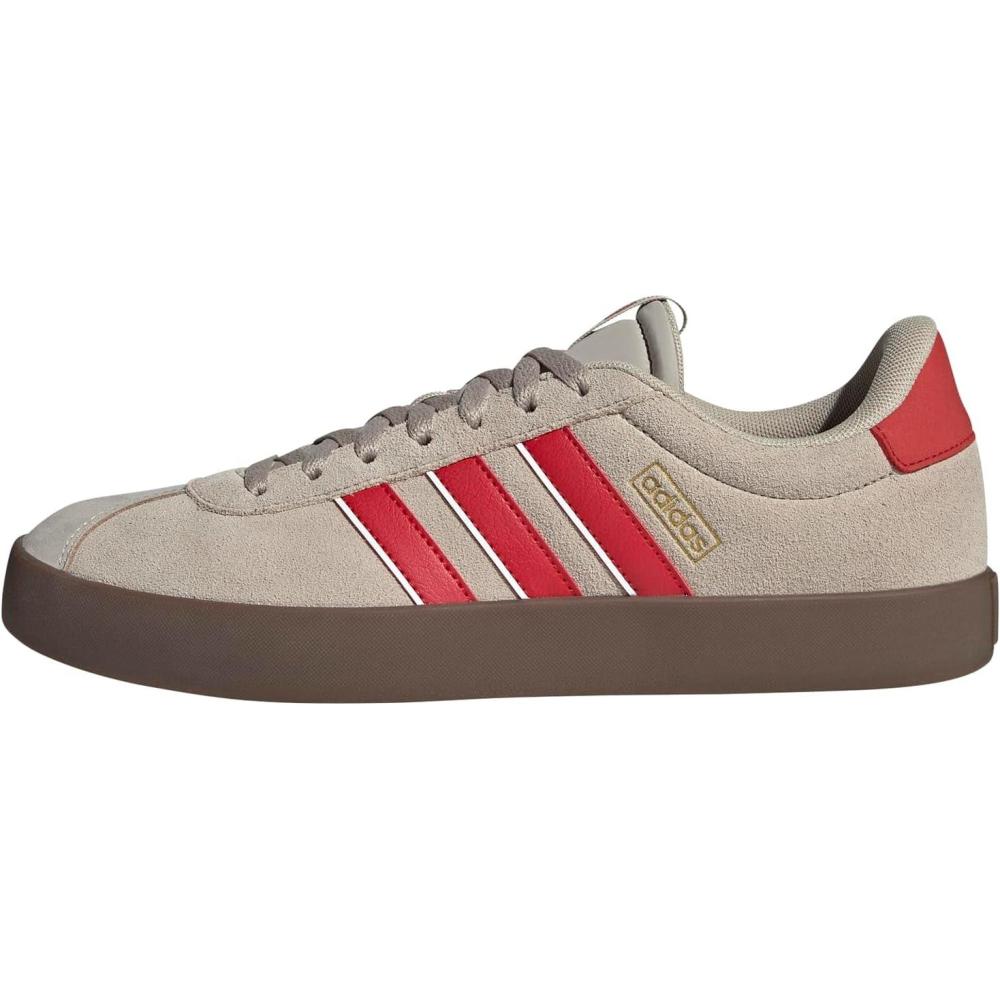 imageadidas Mens VL Court 30 ShoeWonder BeigeBetter ScarletWhite