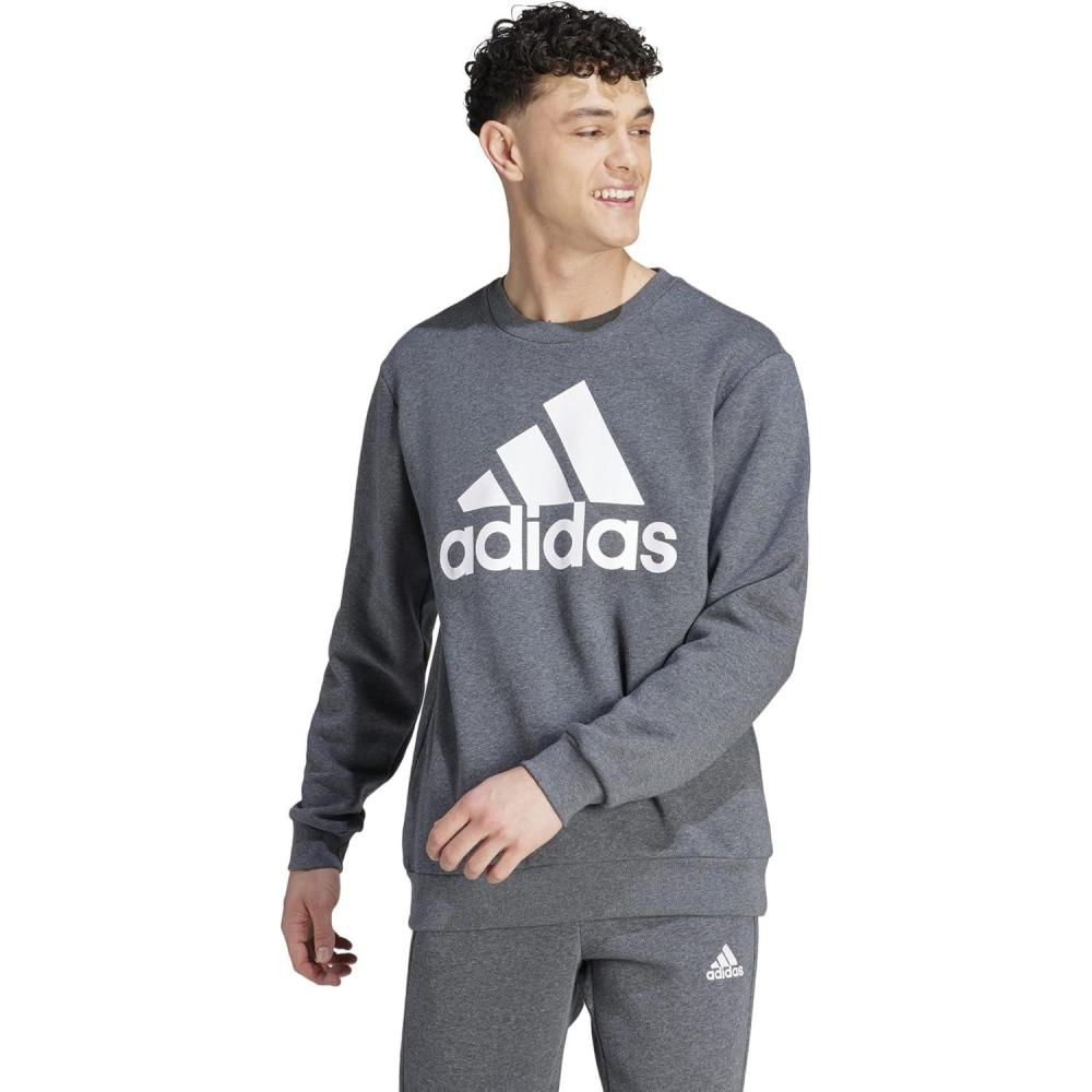 imageadidas mens Essentials Big Logo SweatshirtDark Grey Heather