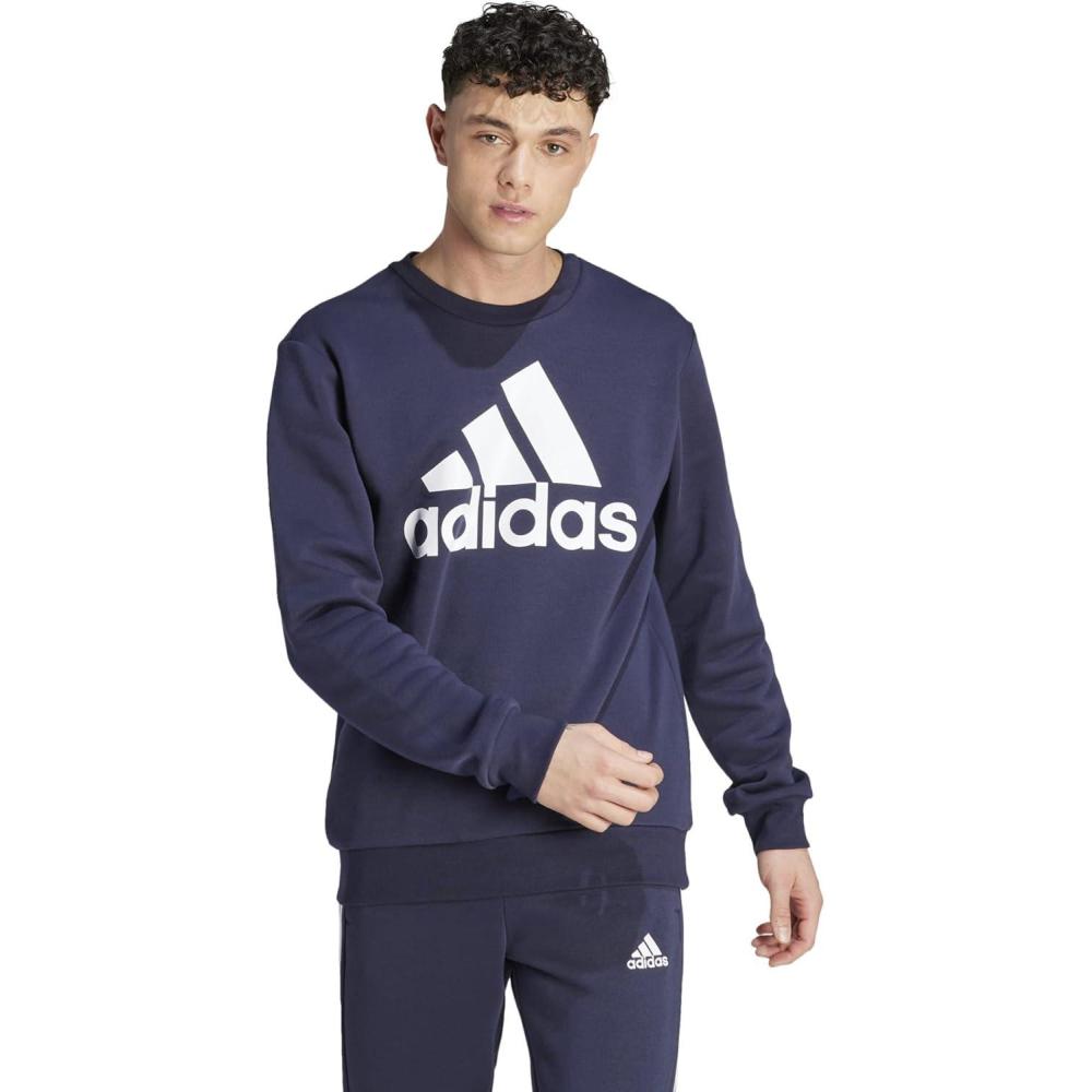 imageadidas mens Essentials Big Logo SweatshirtLegend Ink