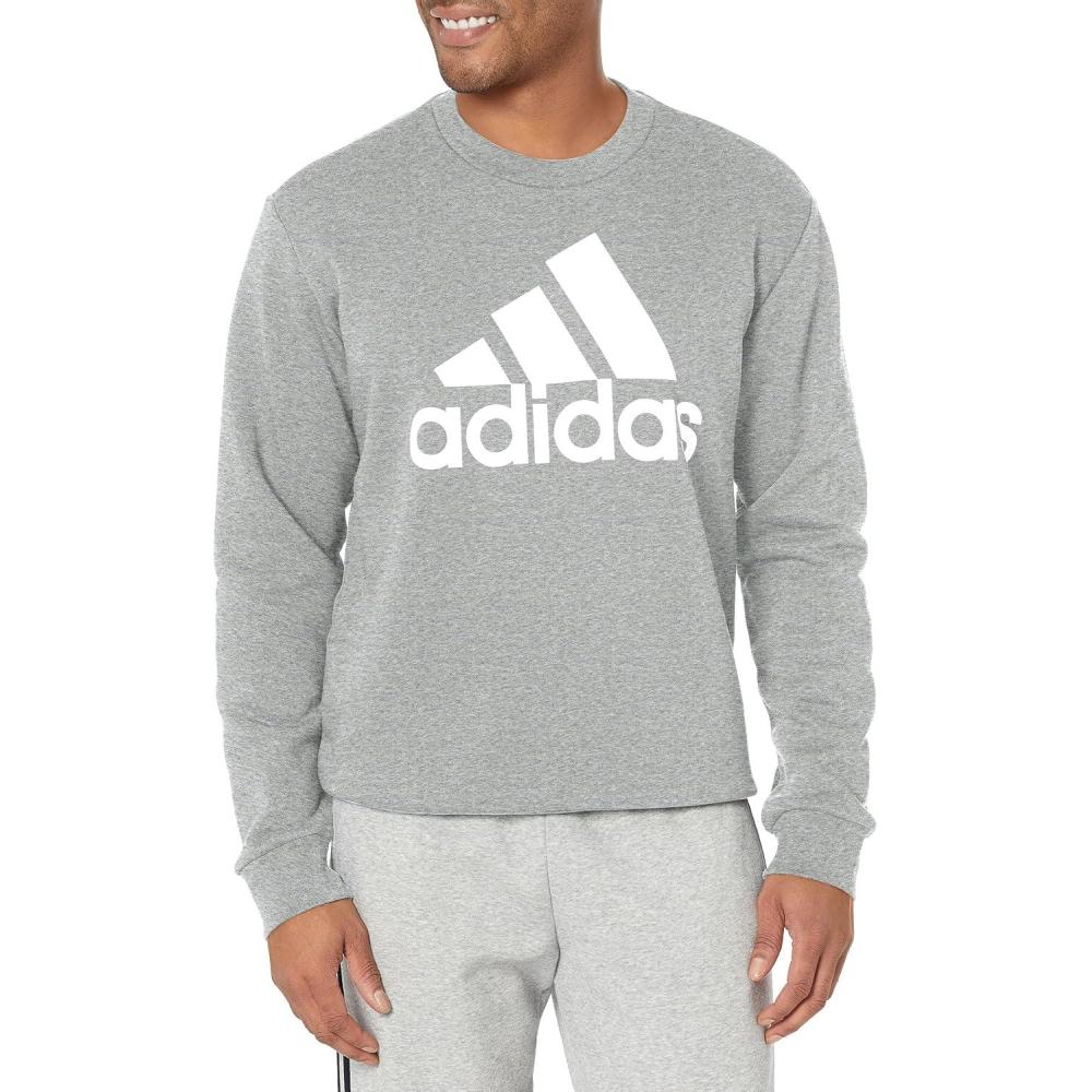 imageadidas mens Essentials Big Logo SweatshirtMedium Grey Heather