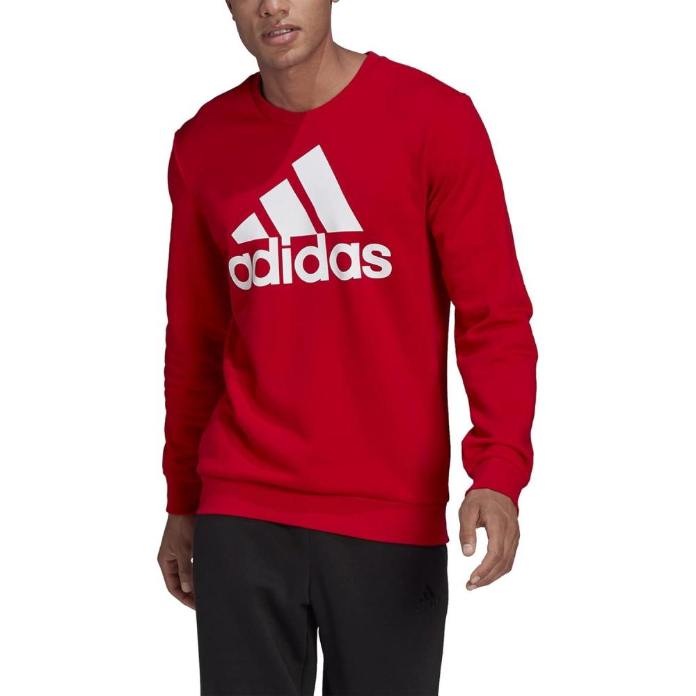 imageadidas mens Essentials Big Logo SweatshirtScarletWhite