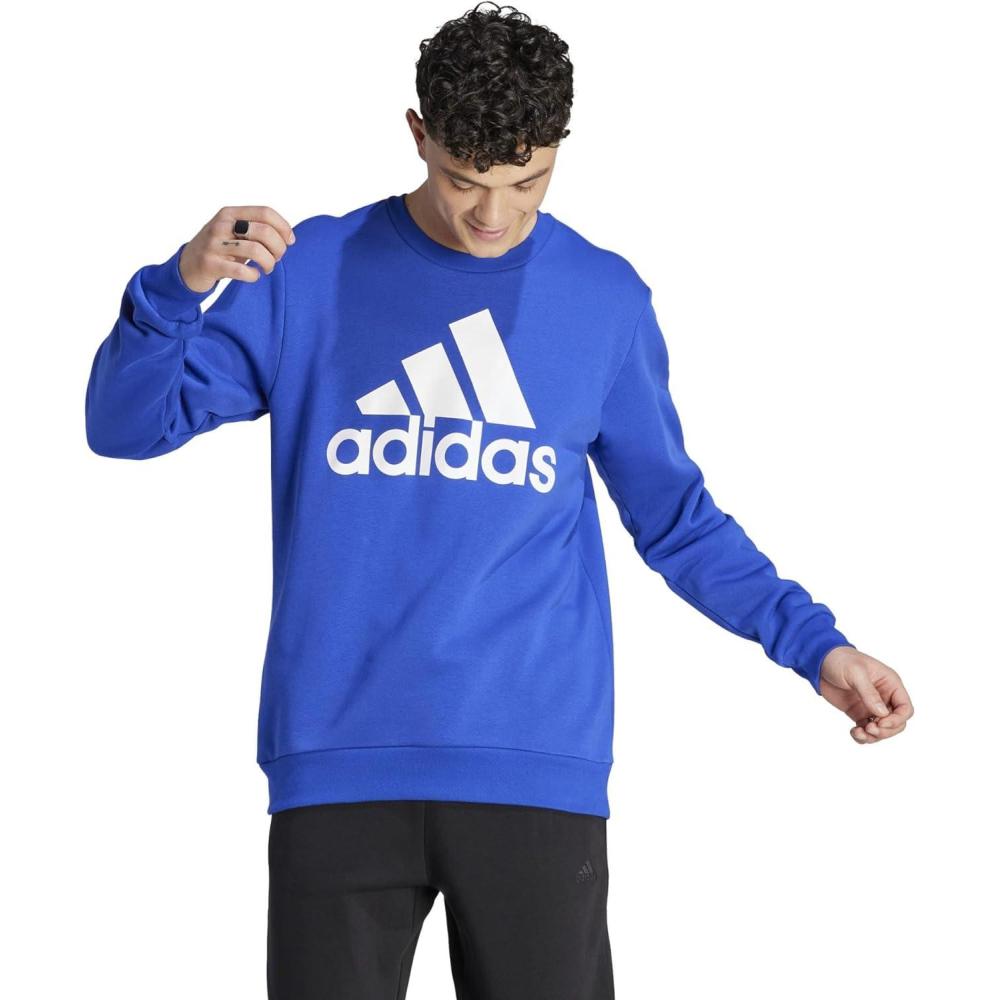 imageadidas mens Essentials Big Logo SweatshirtSemi Lucid Blue