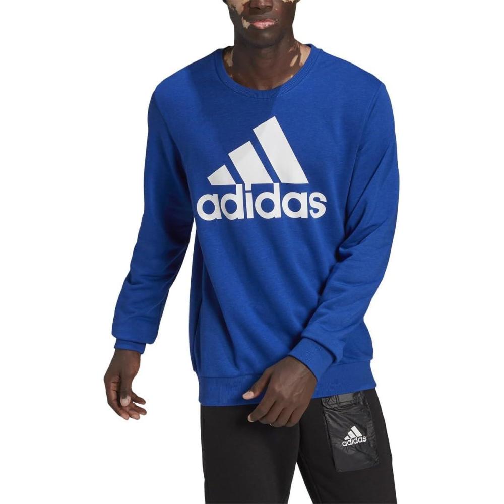 imageadidas mens Essentials Big Logo SweatshirtTeam Royal BlueWhite