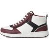 BILLY Footwear Women’s Comfort Dz High Sneaker(White/Wine/Black)