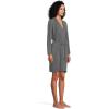 Barefoot Dreams womens Sand Washed Jersey Piped Midi Robe(Dark Steel Blue)