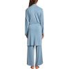 Barefoot Dreams womens Sand Washed Jersey Piped Midi Robe(Seashore)