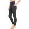 Beyond Yoga Women’s Spacedye Out of Pocket High-Waisted Midi Legging(Black-charcoal)