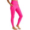 Beyond Yoga Women’s Spacedye Out of Pocket High-Waisted Midi Legging(Pink Punch Heather)