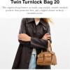 Coach Twin Turnlock Bag 20 in Graffiti, 1Z/Ochre Multi(1z/Toffee)