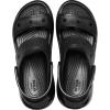 Crocs Unisex-Adult Classic Mega Crush Sandal | Platform Sandals(Black)