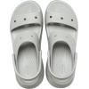 Crocs Unisex-Adult Classic Mega Crush Sandal | Platform Sandals(Elephant)
