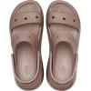 Crocs Unisex-Adult Classic Mega Crush Sandal | Platform Sandals(Latte)