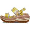 Crocs Unisex-Adult Classic Mega Crush Sandal | Platform Sandals(Vanilla/Cork Retro Floral)