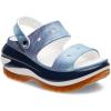 Crocs Unisex-Adult Classic Mega Crush Sandal | Platform Sandals(White/Multi Denim)
