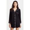 Eberjey Gisele Classic Women’s Pajama Sleepshirt(Black/Sorbet Pink)