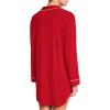 Eberjey Gisele Classic Women’s Pajama Sleepshirt(Haute Red/Ivory)