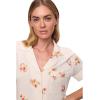 Eberjey Gisele Printed The Relaxed Short PJ Set for Women – Short Sleeves, All Over Polka Dots and Classic Folded Collar(Floral Bloom Ivory/Vanilla Cream)