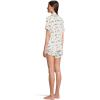 Eberjey Gisele Printed The Relaxed Short PJ Set for Women – Short Sleeves, All Over Polka Dots and Classic Folded Collar(Gray Dawn/Navy)