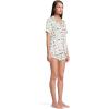 Eberjey Gisele Printed The Relaxed Short PJ Set for Women – Short Sleeves, All Over Polka Dots and Classic Folded Collar(Gray Dawn/Navy)