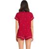 Eberjey Gisele Relaxed Short PJ Set – Sorbet Pink/Black(Apres Ski Haute Red/Ivory)
