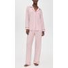 Eberjey Gisele Relaxed Short PJ Set – Sorbet Pink/Black(Duo Stripe Hollyred/Hollyred)