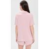 Eberjey Gisele Relaxed Short PJ Set – Sorbet Pink/Black(Pale Mauve)
