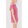 Eberjey Gisele Relaxed Short PJ Set – Sorbet Pink/Black(Raspberry/Ivory)