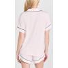 Eberjey Gisele Relaxed Short PJ Set – Sorbet Pink/Black(Sorbet Pink)